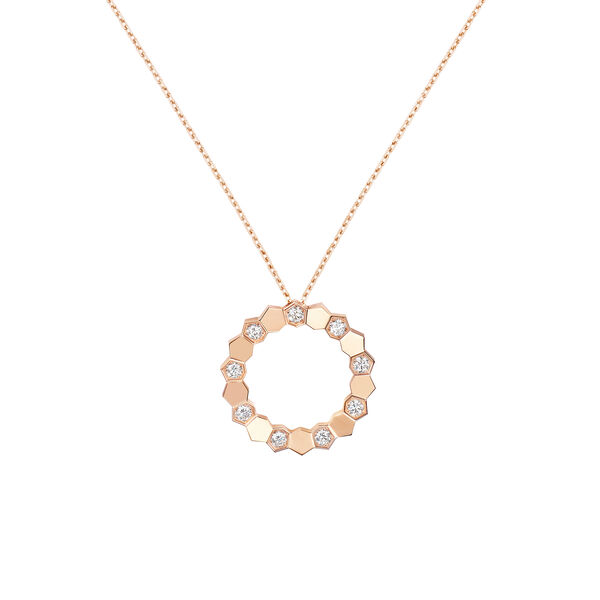 Bee De Chaumet Medium Rose Gold and Diamond Pendant